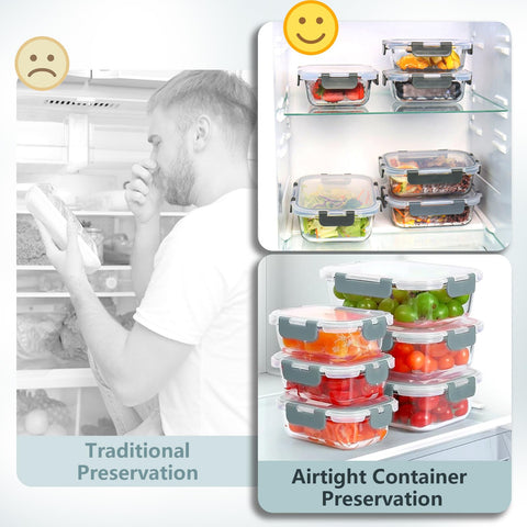 Bestfull square 530ml glass container with leak-proof seal for sauces.