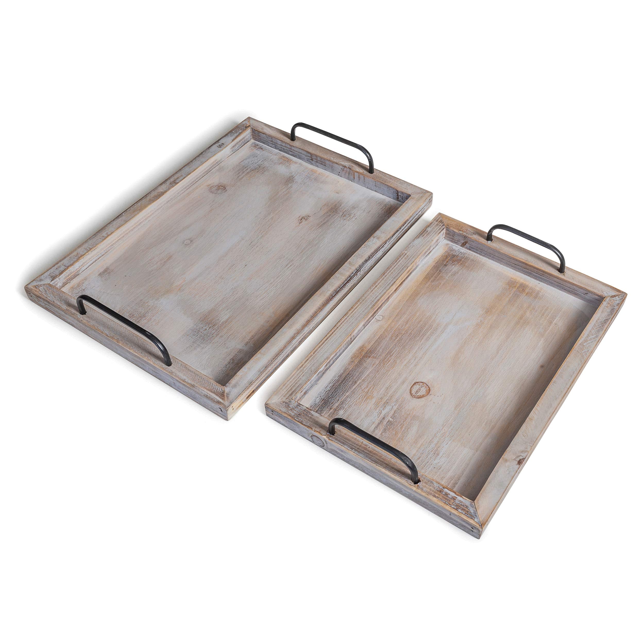 Besti farmhouse decor display on coffee table or ottoman.