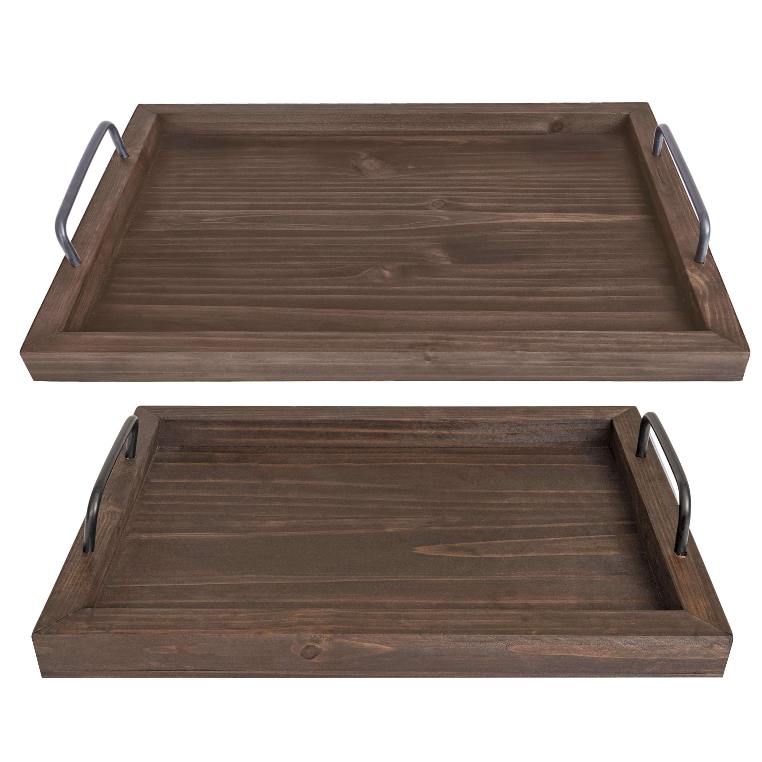 Besti rustic vintage small tray with weathered finish for serving snacks.