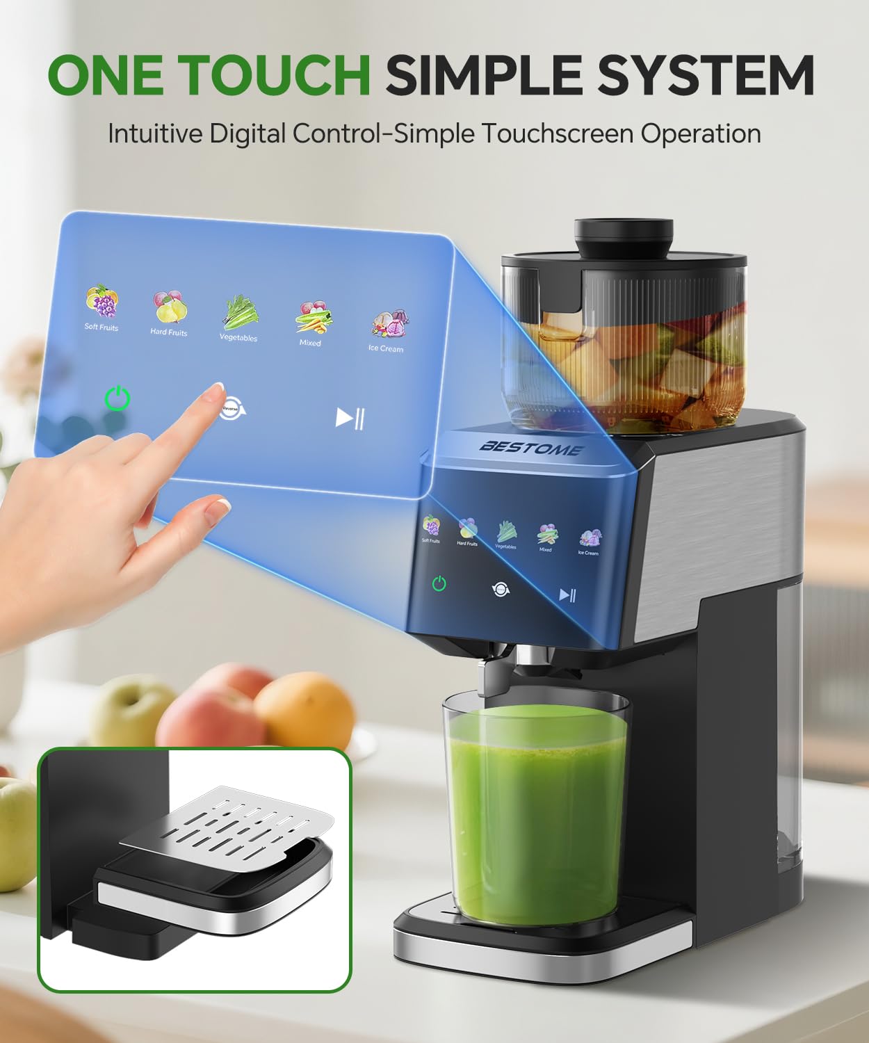 Bestome juicer ice cream function for frozen fruit desserts
