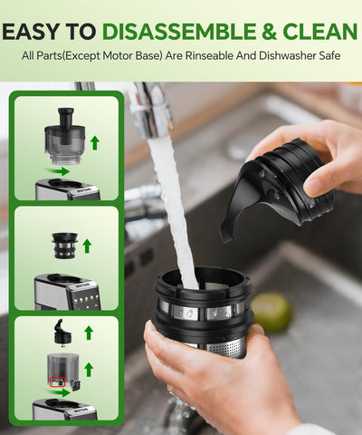 Bestome juice maker handles whole vegetables and greens with ease