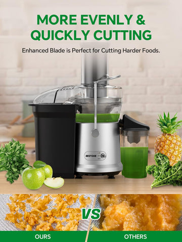 Bestome Juicer 22oz juice cup with foam separator reduces clogging.