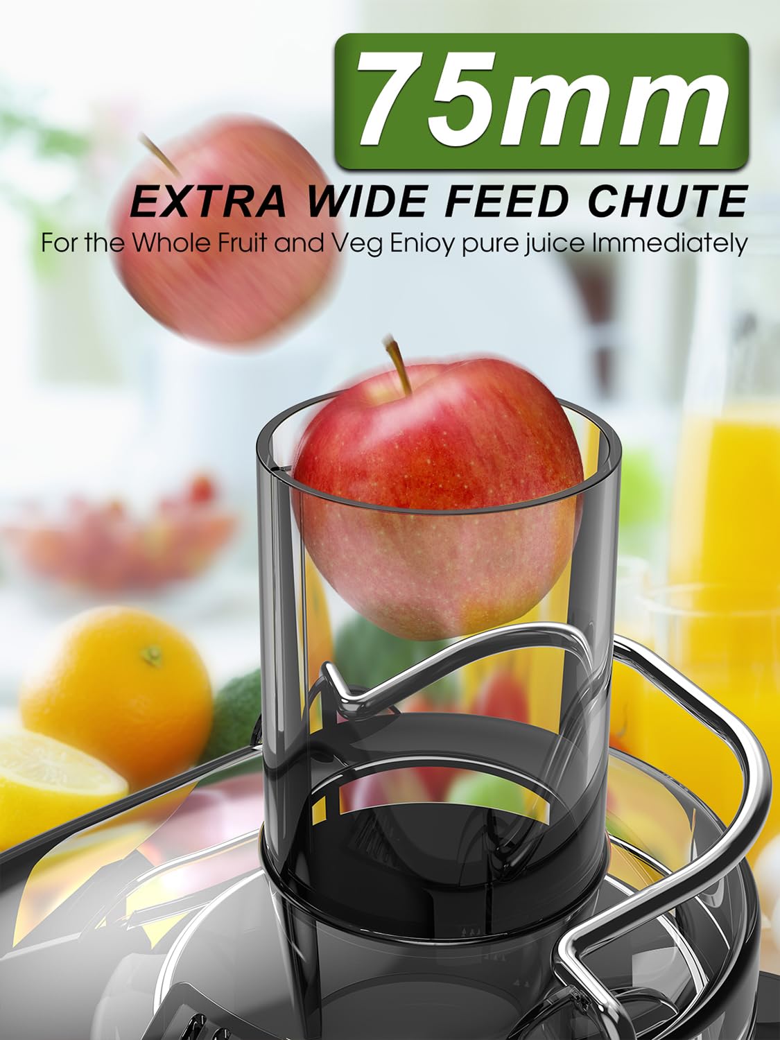 Bestome juicer with high yield filter for efficient juice extraction