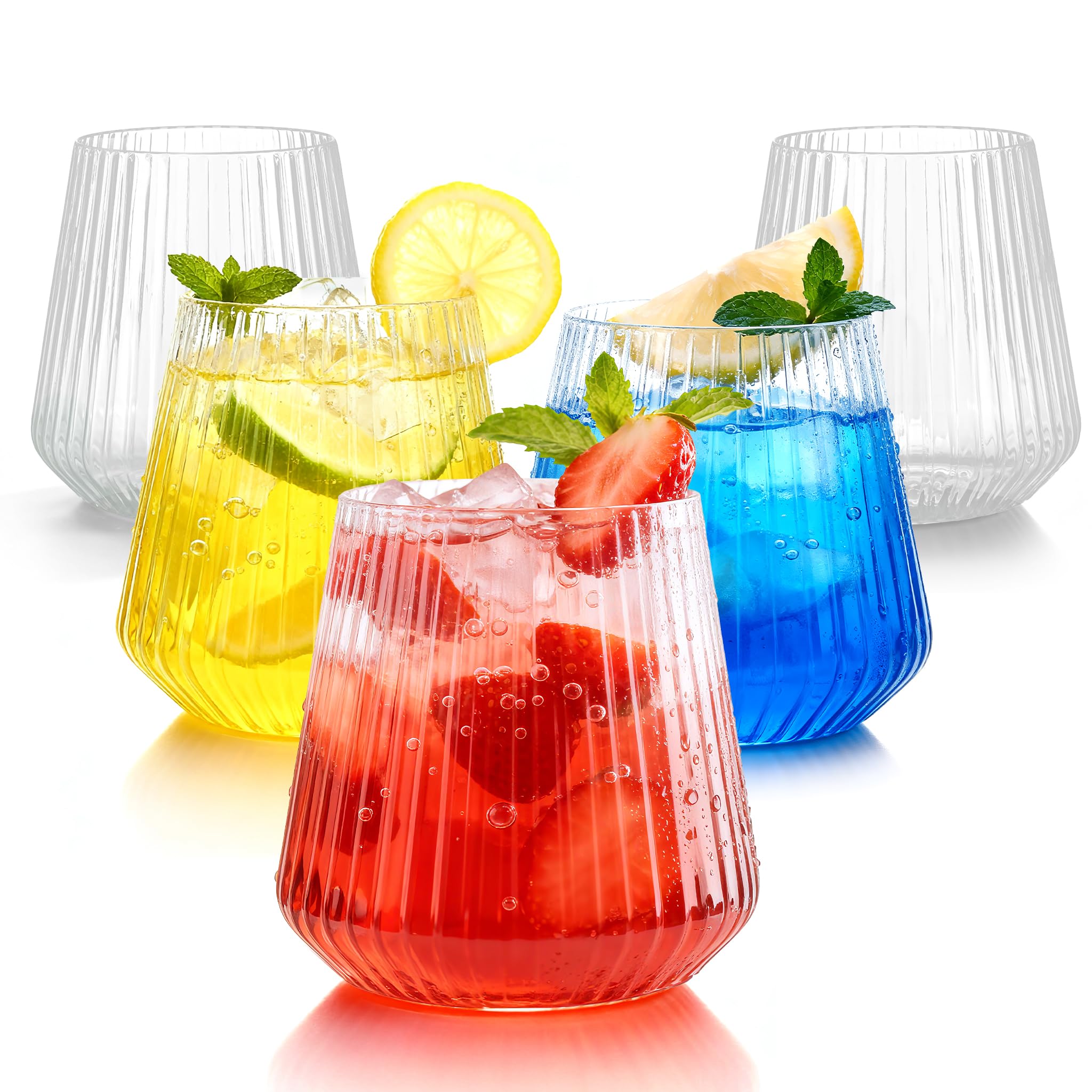 BESTSTAR 36-pack clear ribbed wine glasses for elegant, disposable service at large events.