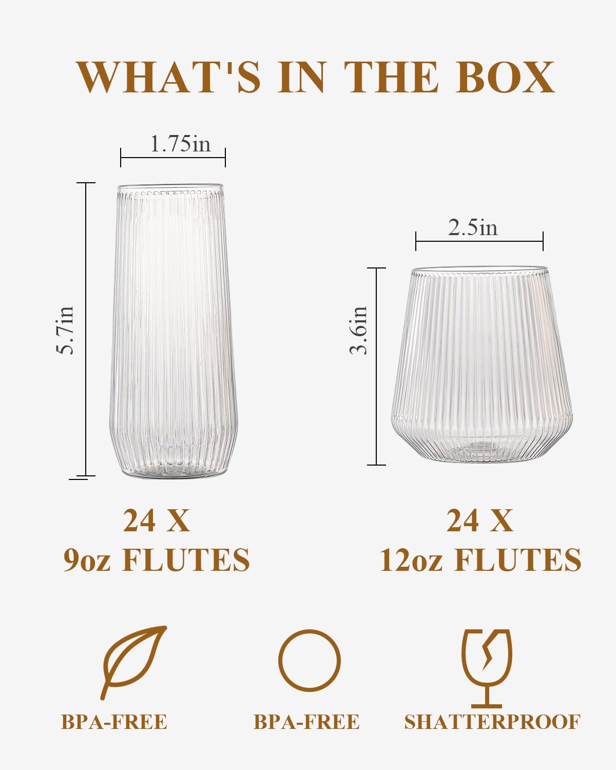 BESTSTAR 24-piece 12oz ribbed cups, sturdy disposable drinkware for outdoor parties.