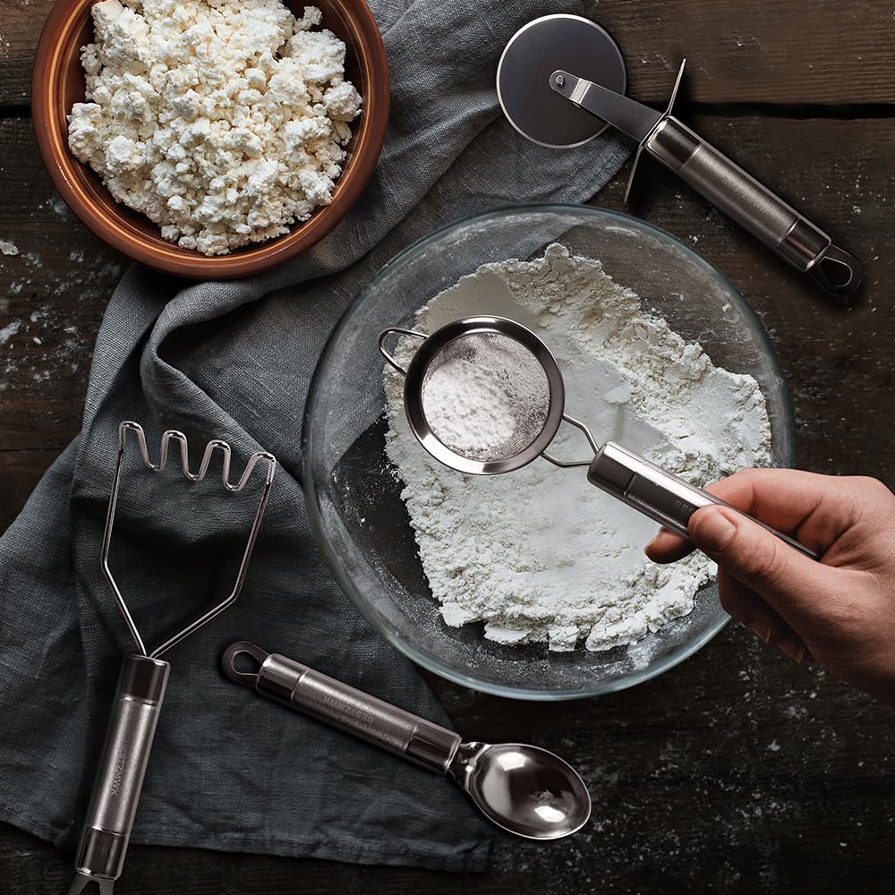 BESTZMWK compact countertop setup keeps utensils within reach.