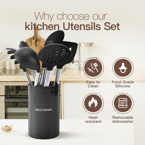 BESTZMWK Silicone skimmer lifts delicate foods safely.