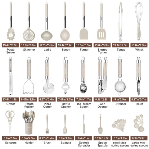 BESTZMWK silicone utensil heads optimized for non-stick cookware protection.