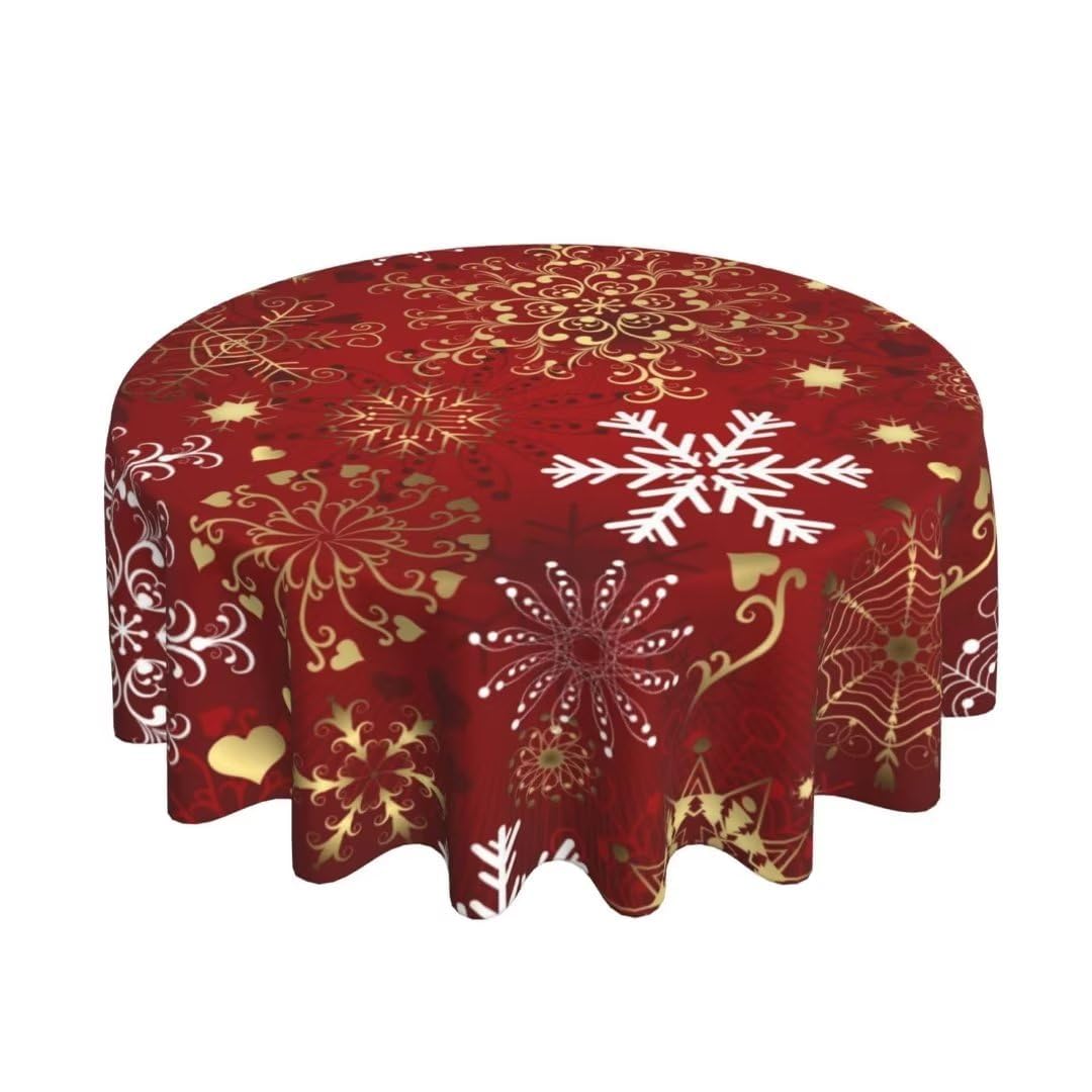 BETGINY Christmas tablecloth 70 inch round for indoor and outdoor dining