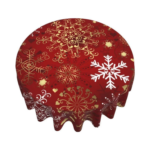 BETGINY red snowflakes tablecloth brightens tables and protects surfaces