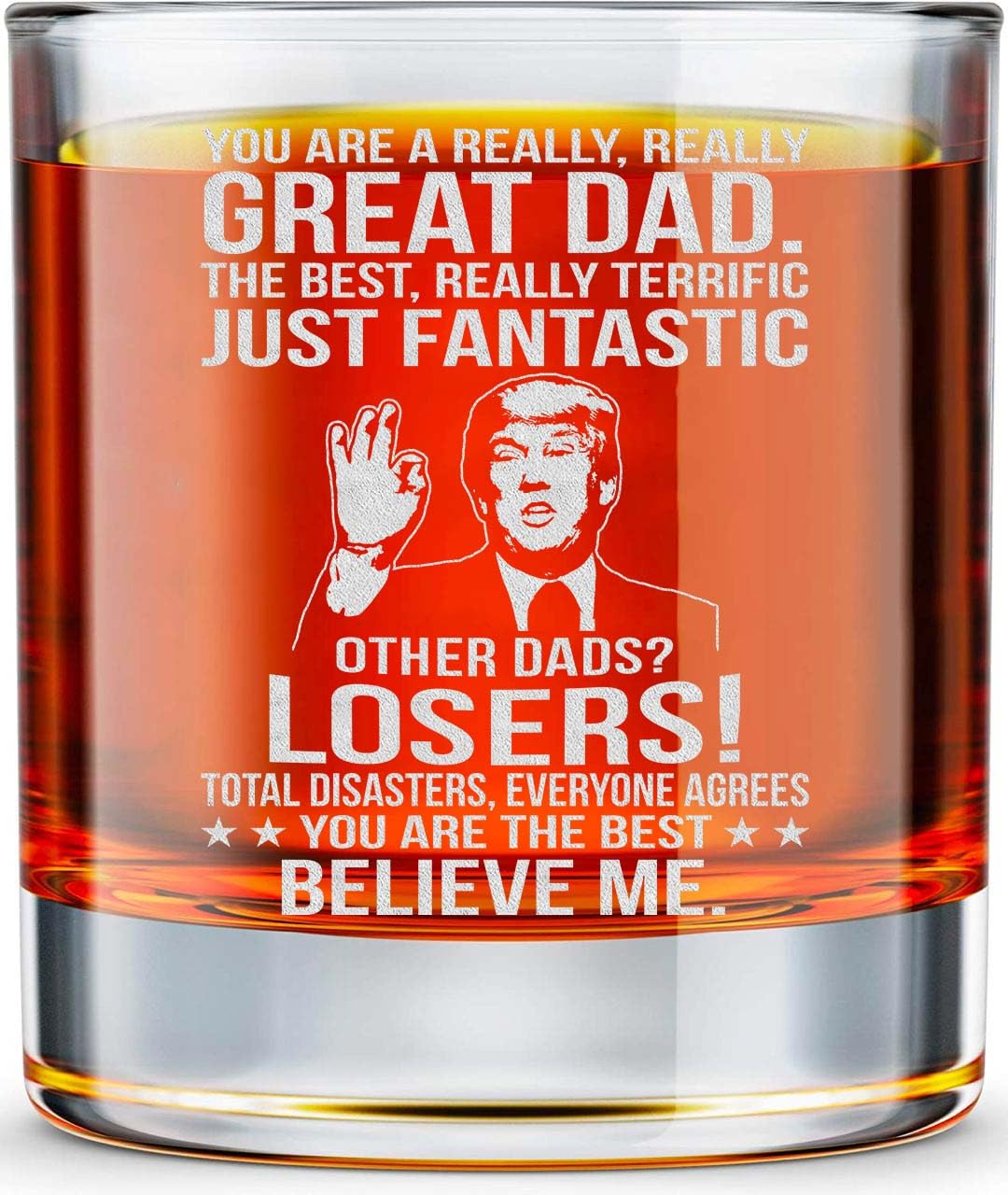 BETHEGIFT dad glass with laser engraving for a timeless keepsake