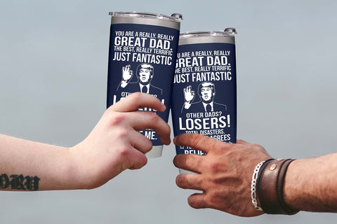 BETHEGIFT dad tumbler insulation close-up shows durable inner steel