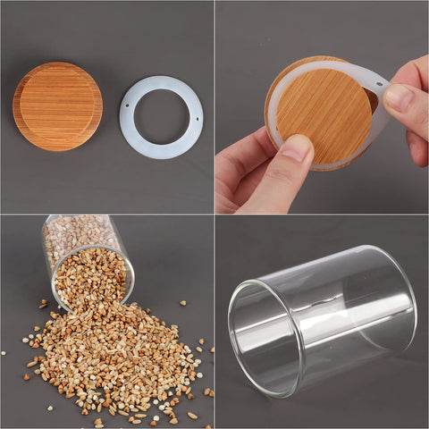 Betrome clear borosilicate jar side view with visible contents