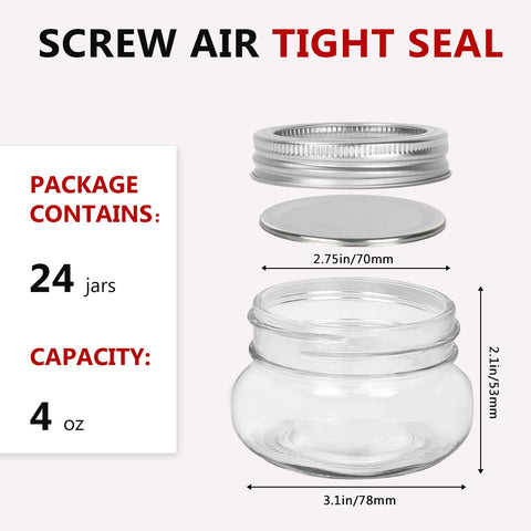 Betrome clear mason jar shows contents with easy identification.