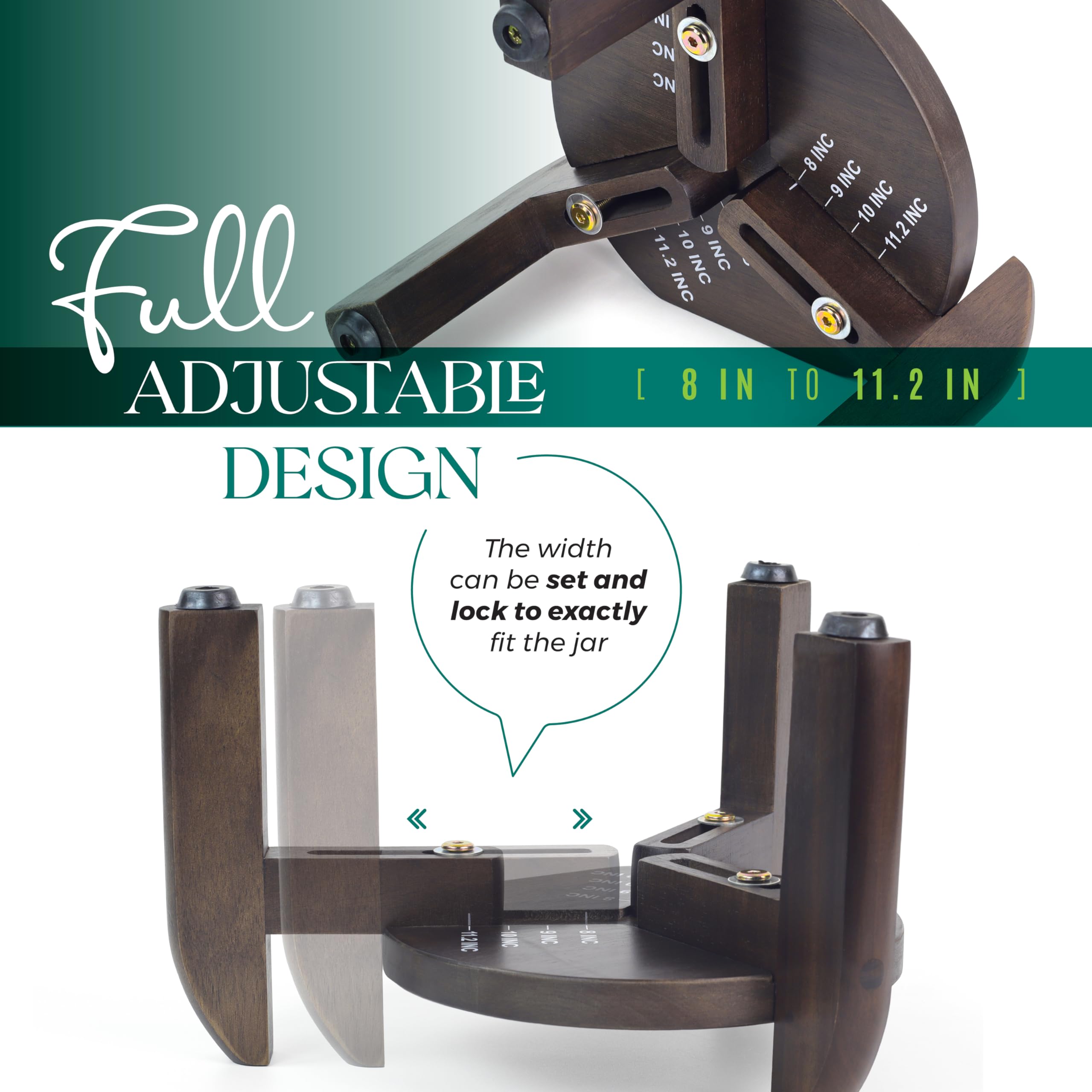 BETSEO adjustable stand shown at a party table, easy assembly for quick setups.