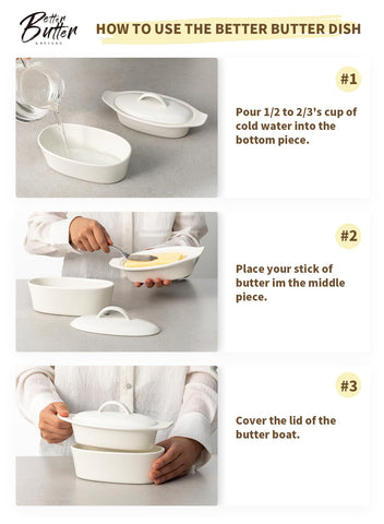 Better Butter countertop butter keeper adds chic kitchen decor.