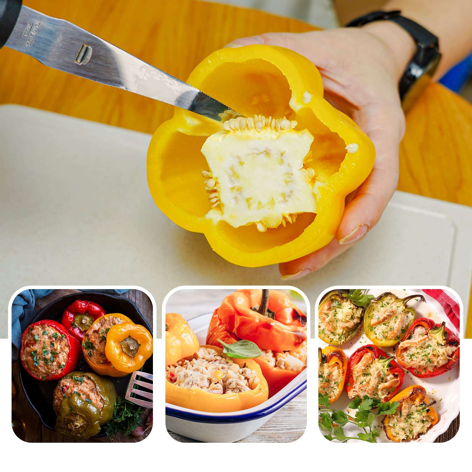 Better Houseware grapefruit knife angled tip separates pulp easily