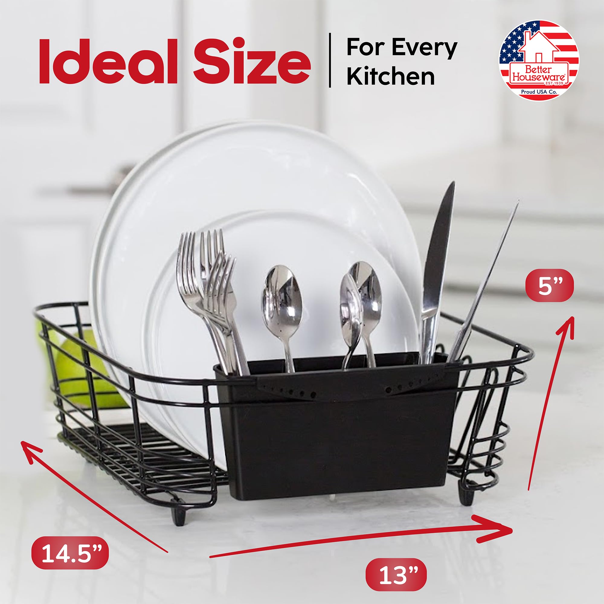 Better Houseware rust-resistant stainless-steel construction offers durable drying performance.