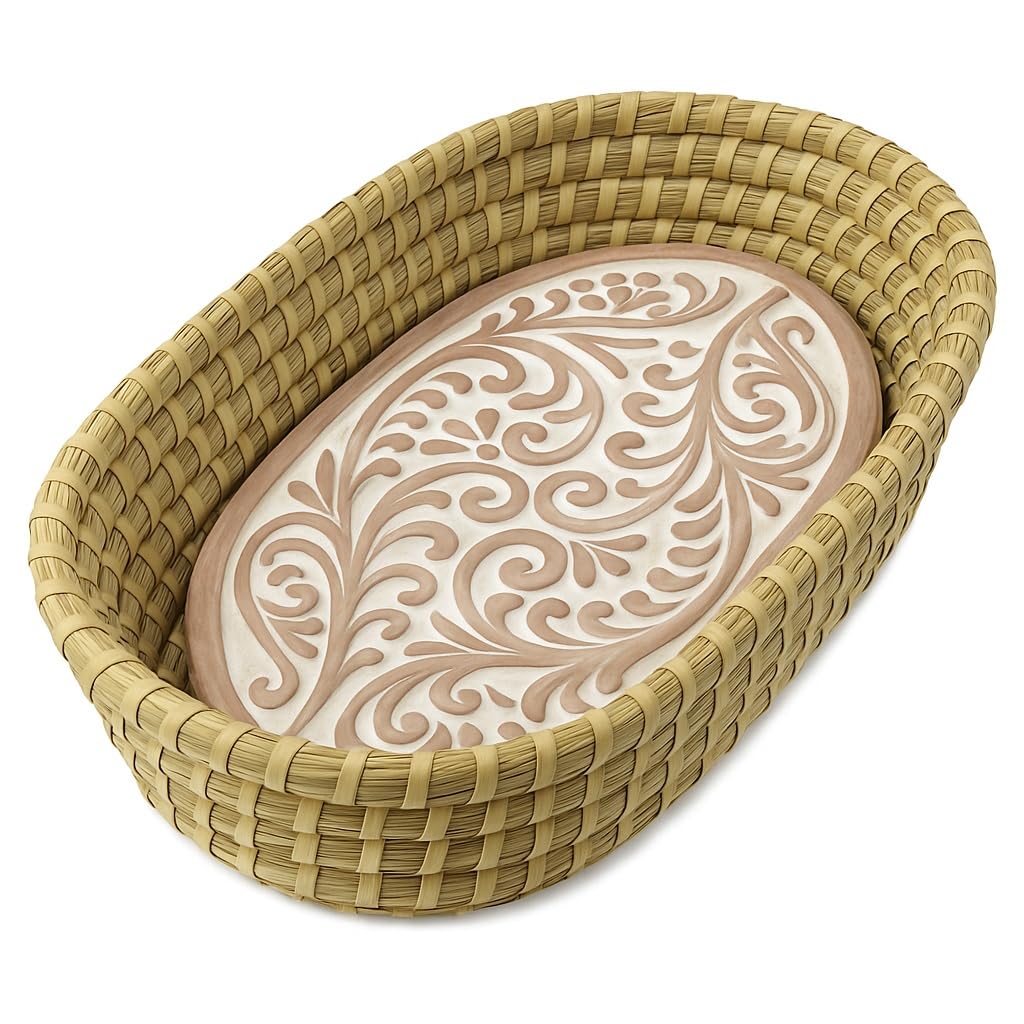Better World Bio bread basket handwoven in kaisa grass for natural serving