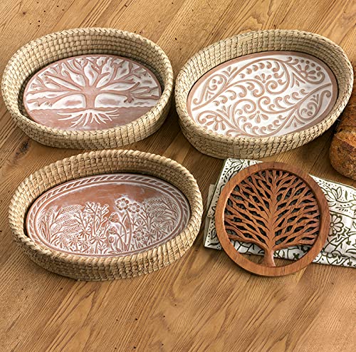 Terracotta warming stone for Better World Bio basket ready to preheat