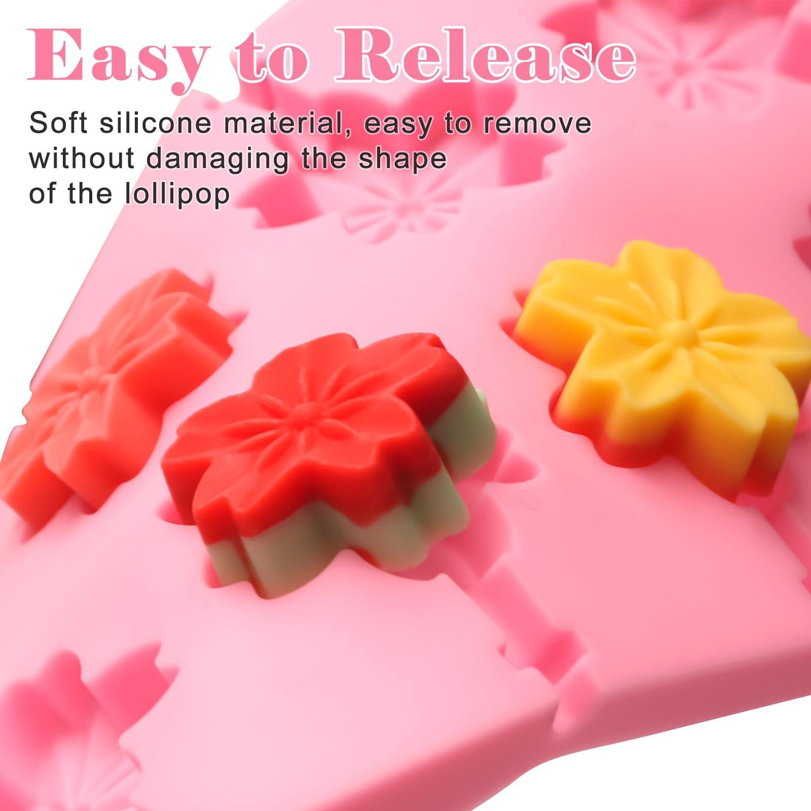 Bettoor 3D flower silicone mold adds decorative candy details
