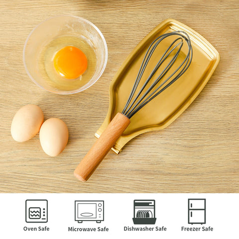 BETTWILL gold spoon rest in stainless steel finish resists dents.