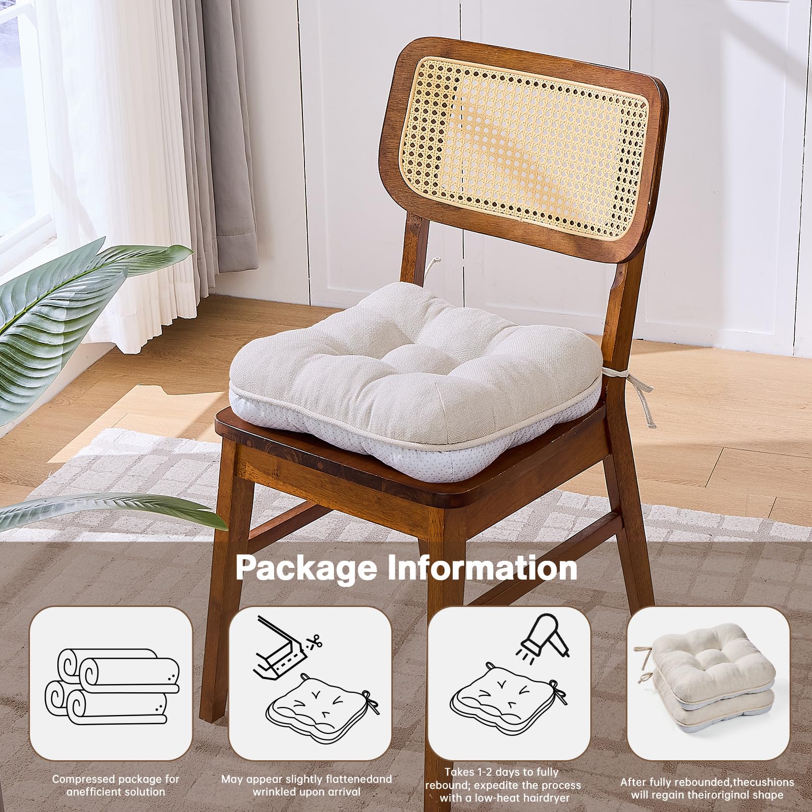 BETU cushions ideal for patio and kitchen dining areas
