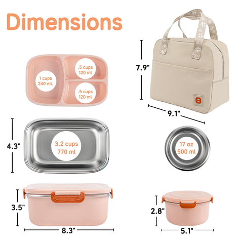 BEVISS bento upper tier partition separates portions