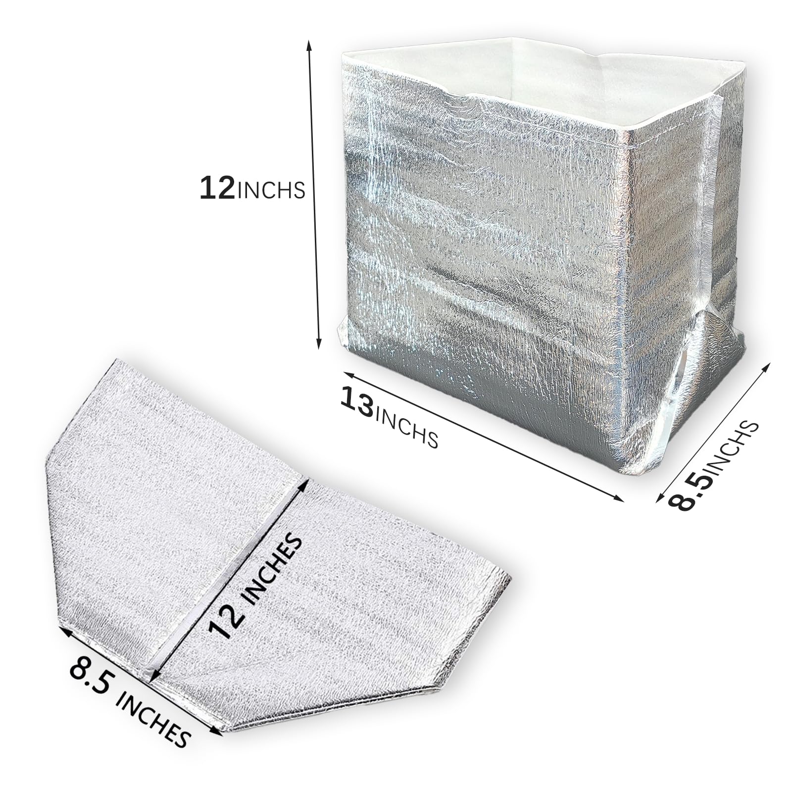 Bevisun liner opened to reveal self-sealing strip and privacy.