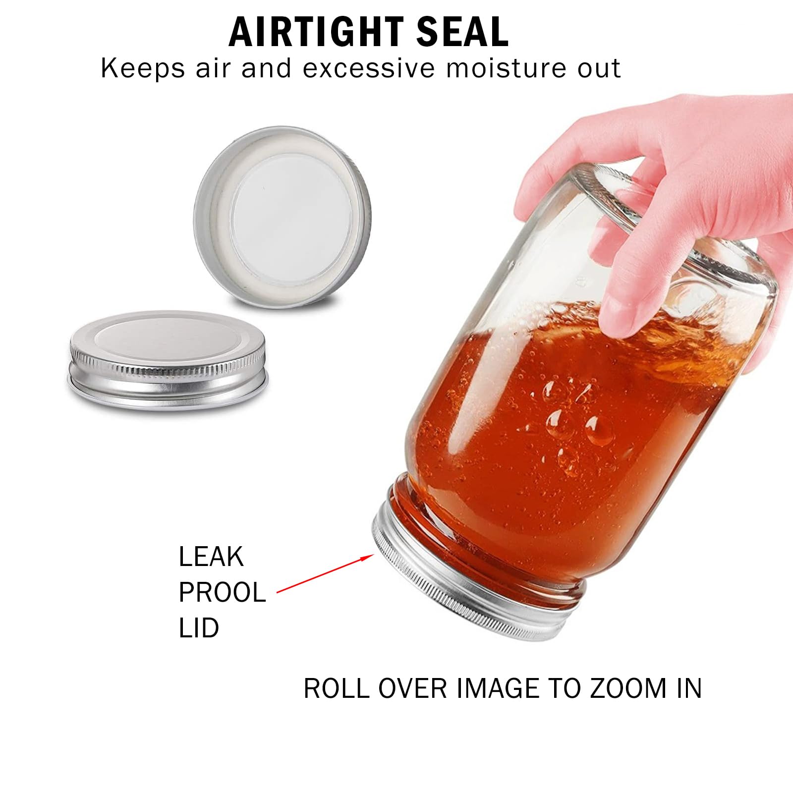 BEWAVE 16oz jar with labeling promotes pantry organization.