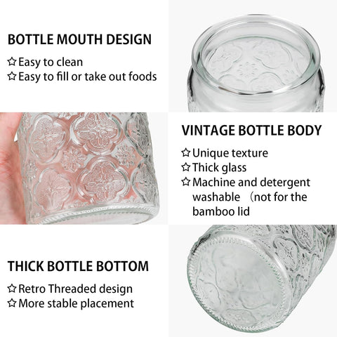 Bewave glass jar displayed in living room for stylish storage.