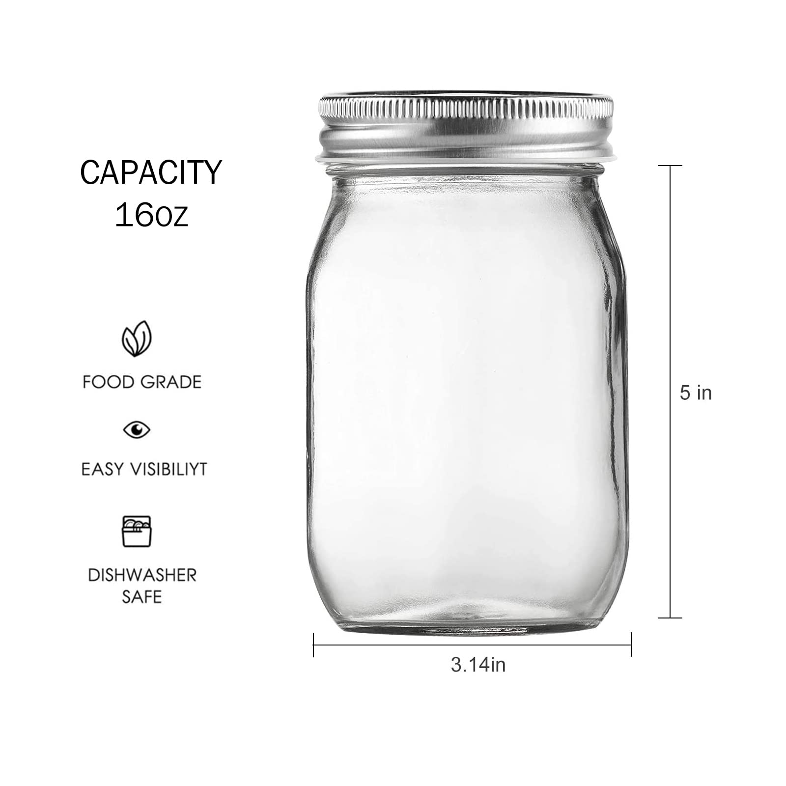 BEWAVE mason jar lid seals tightly to prevent leaks.