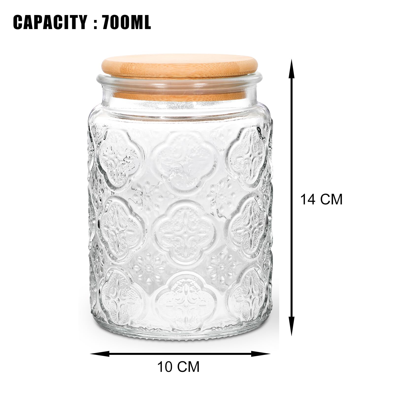Bewave two-pack mason jars with airtight lids for spices and snacks.