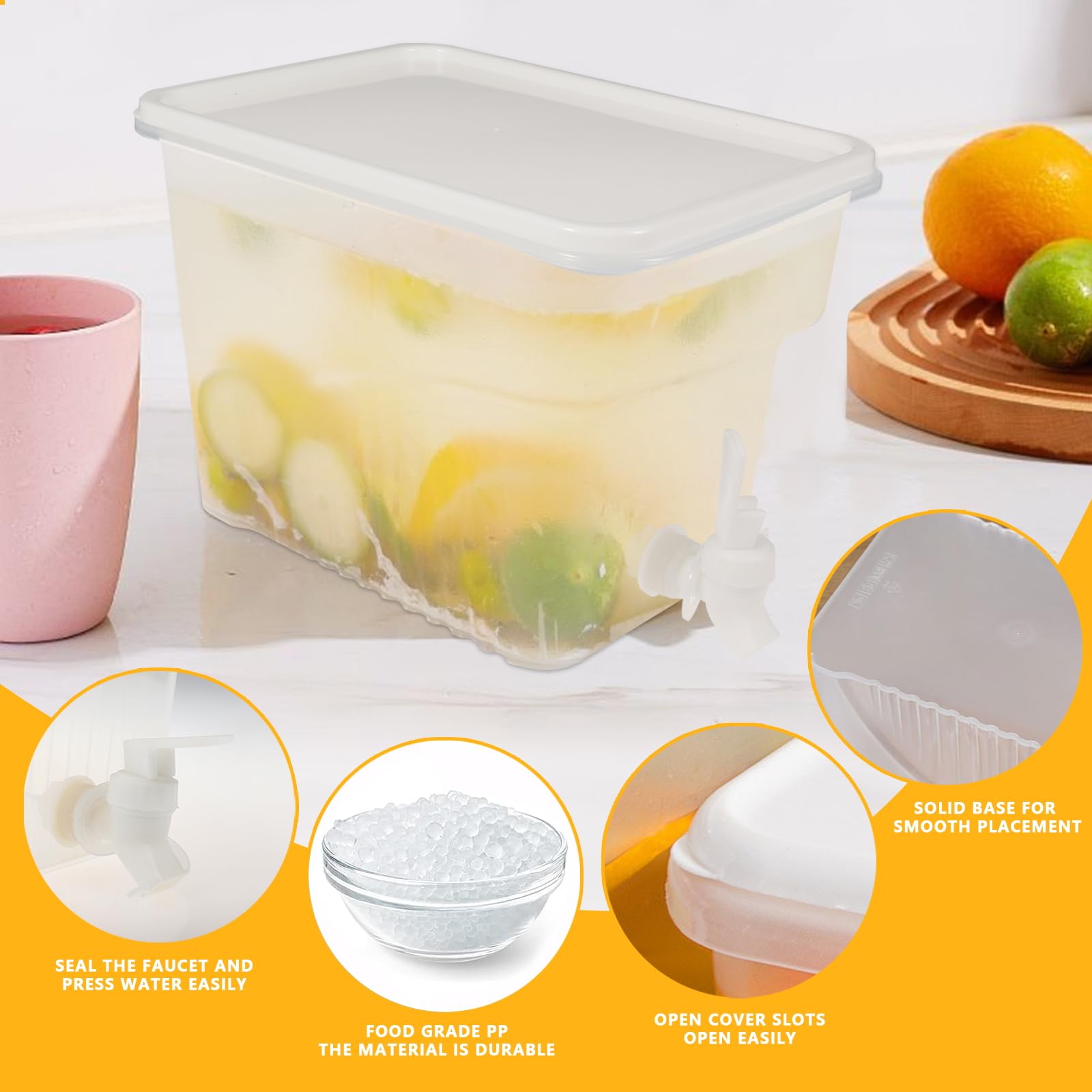 BEWBBAT iced tea and lemonade dispenser ideal for parties.