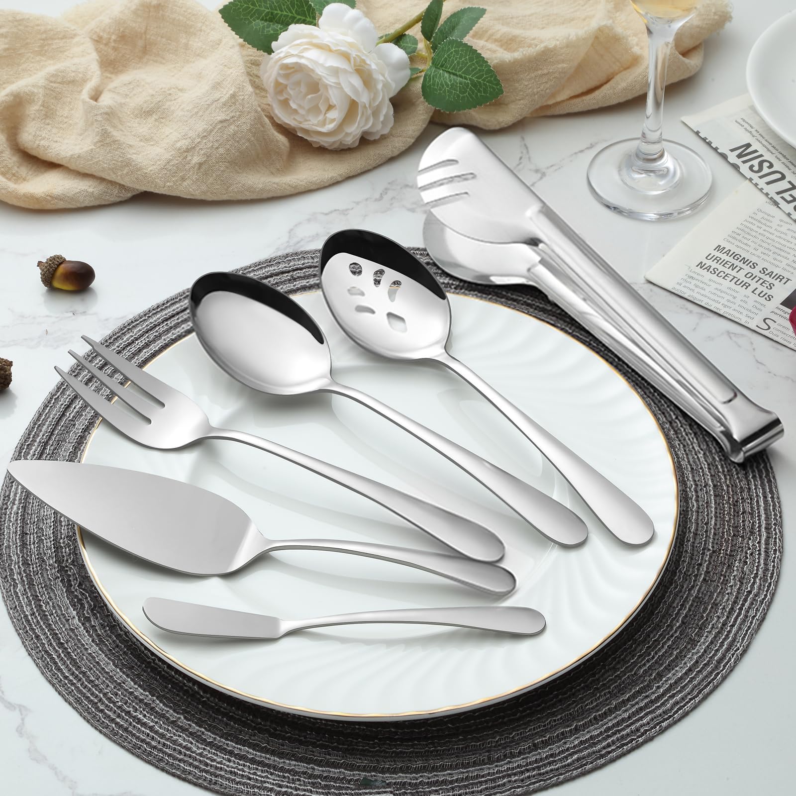 BEWOS butter knife with ergonomic handle for spreading