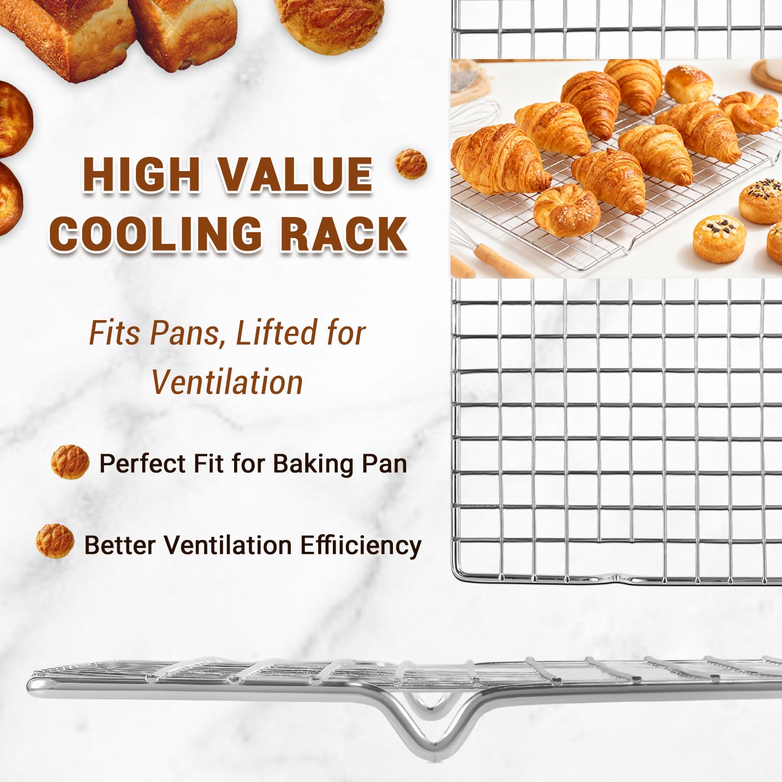 BEWOS carbon steel bakeware offers durable heat distribution for golden results.