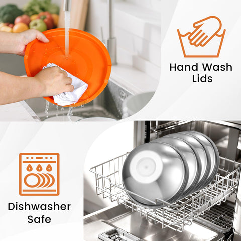 BEWOS colored stainless steel bowls add vibrant style to kitchens and tables