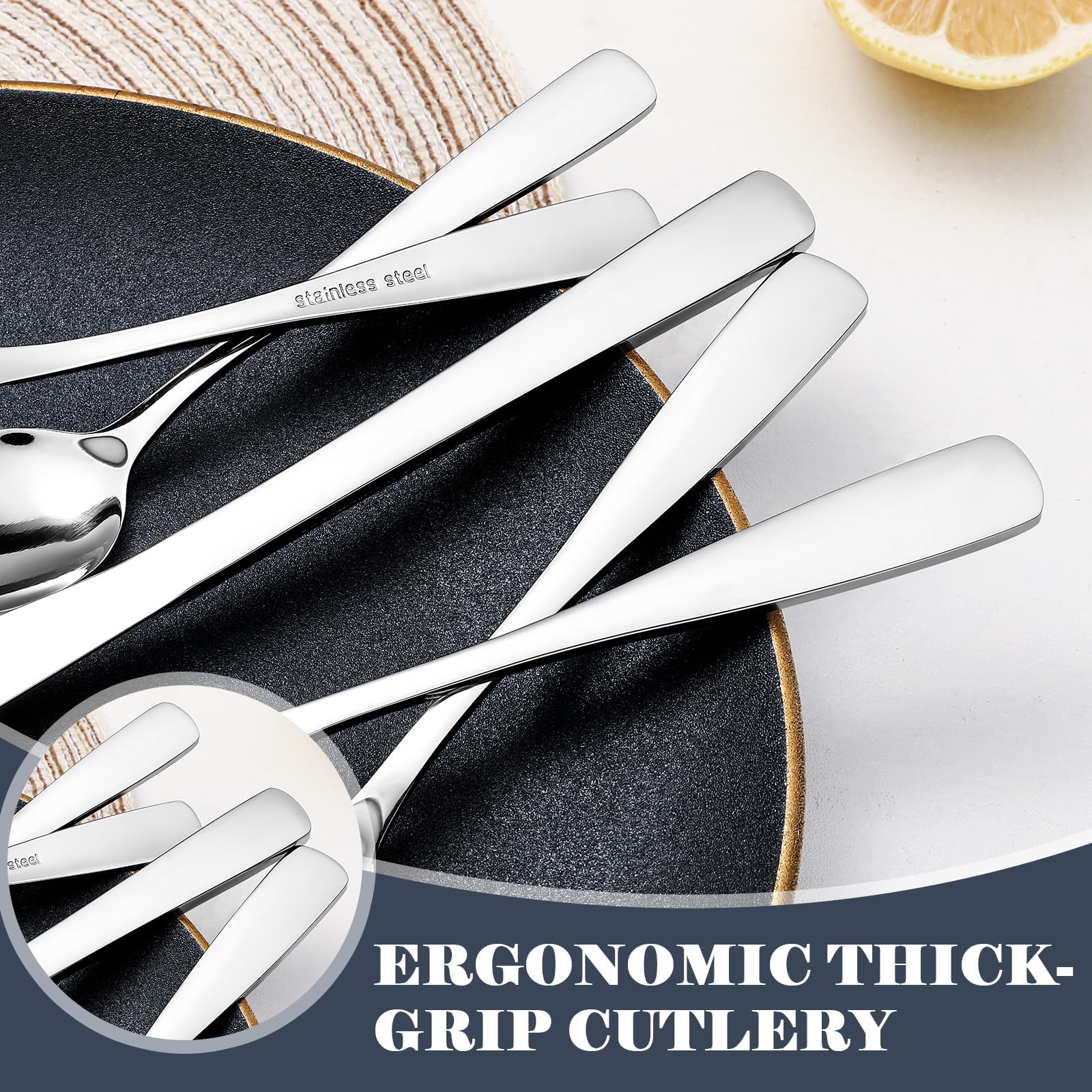 BEWOS dishwasher-safe flatware, simplifying cleanup after meals and entertaining.