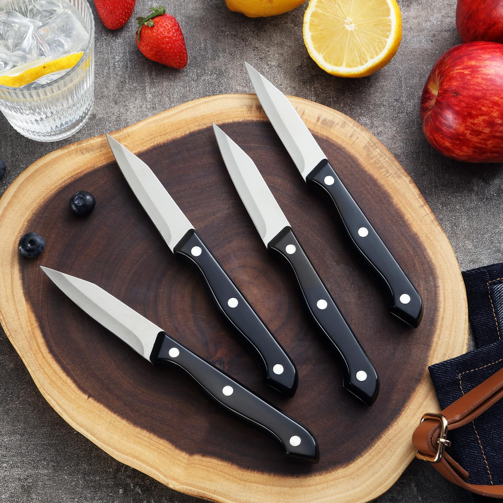 BEWOS dishwasher-safe paring knife for easy cleanup after cooking tasks