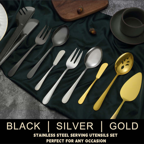 BEWOS Gold serving utensils complete set for elegant buffets