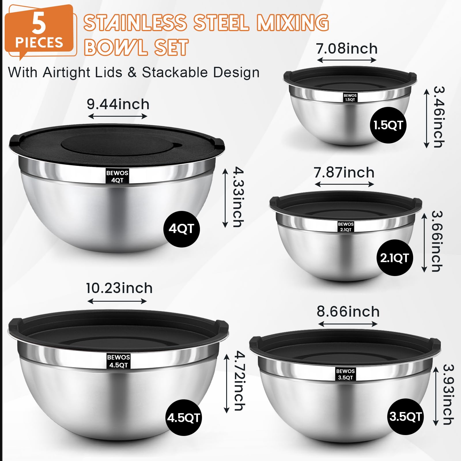 BEWOS grater attachments for quick meal prep