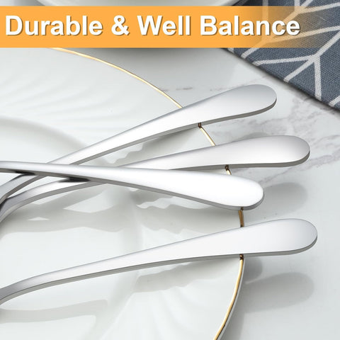 BEWOS mirror-polished stainless steel serving spoons add shine