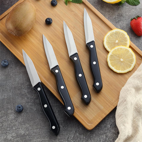 BEWOS stainless steel paring knives ideal for delicate vegetable prep