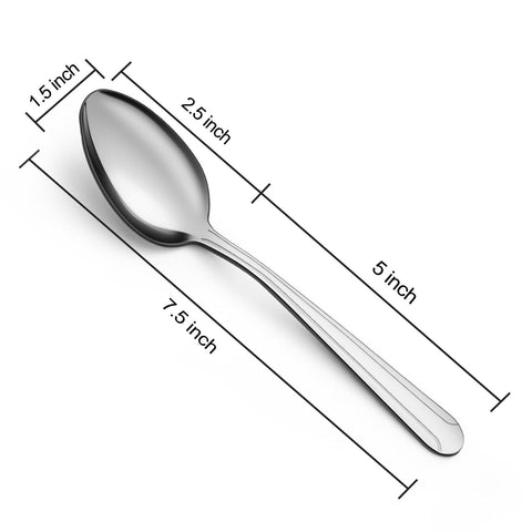 BEWOS stainless steel spoons with ergonomic handles for comfortable daily meals