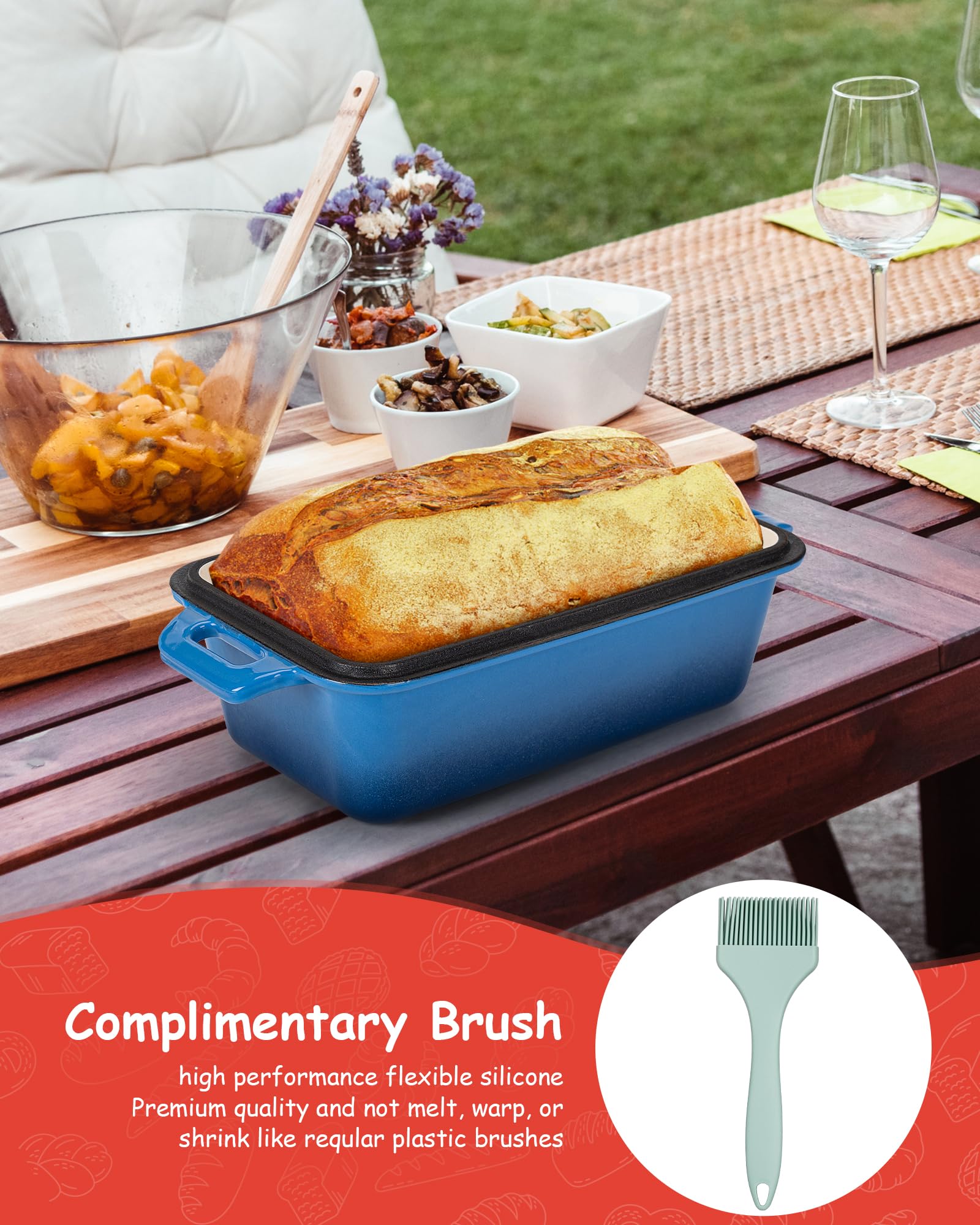 Bexmder 2-in-1 loaf pan with lid for versatile baking.