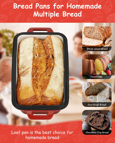 Bexmder loaf pan with lid, set for versatile baking.