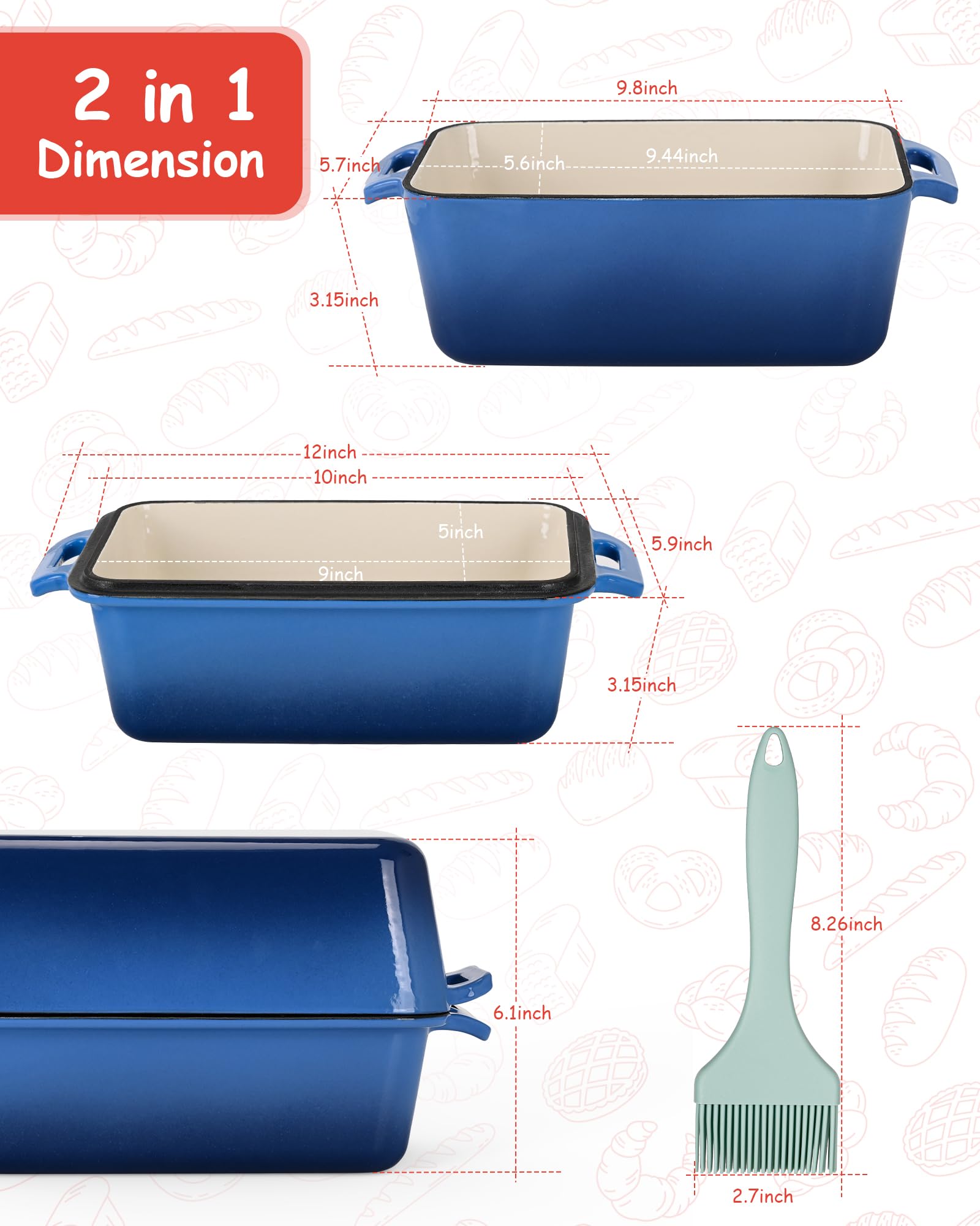 Bexmder ideal gift for bakers making bread, cake, or casseroles.