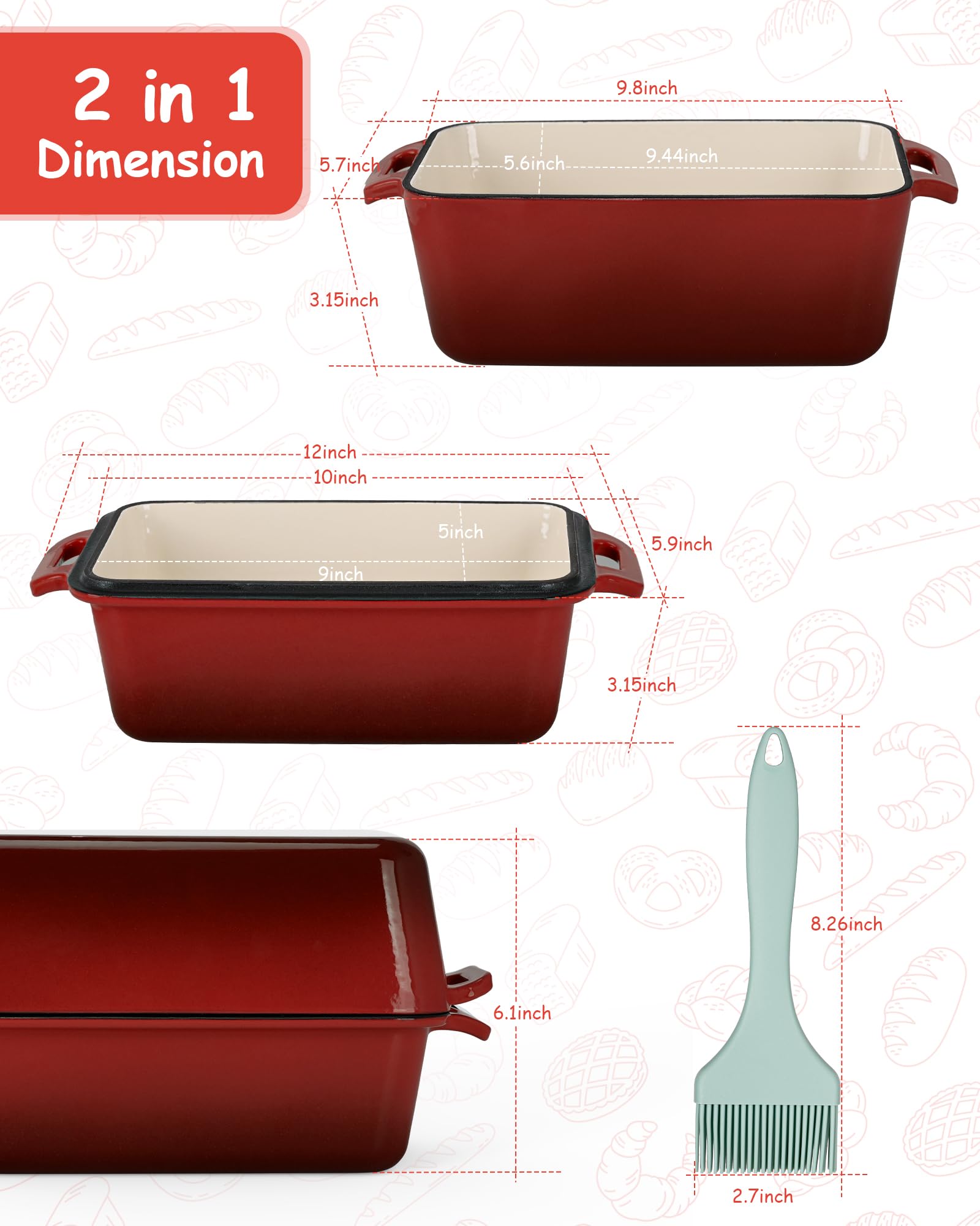 Bexmder pan works on all stovetops and ovens for versatility.