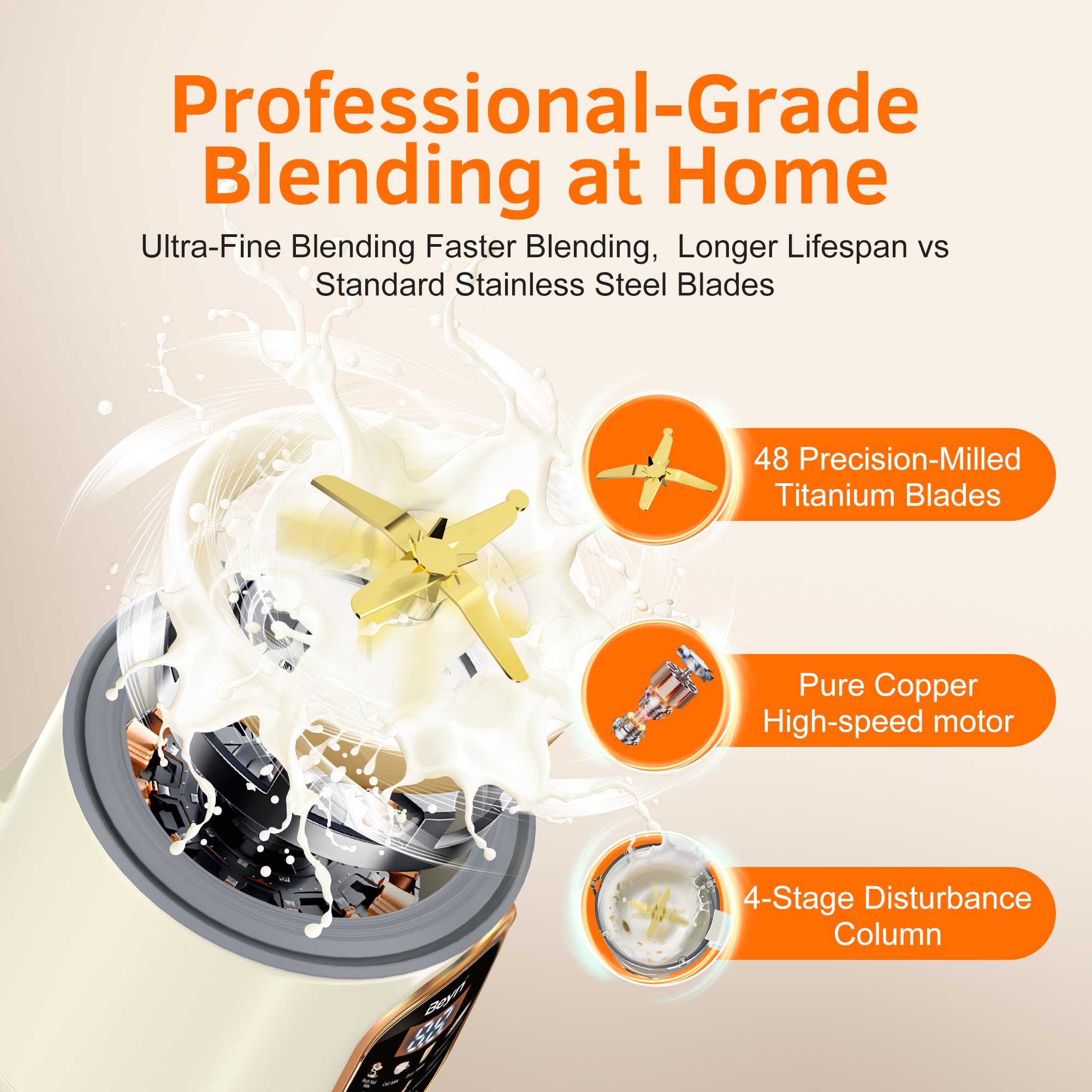 Beyn self-cleaning in 2 minutes makes post-use cleanup effortless