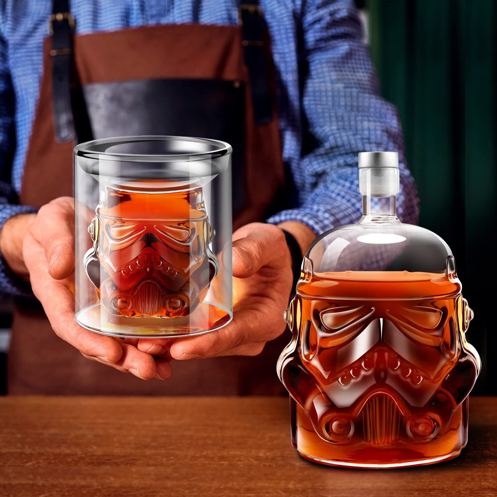 BEYOND MS glass set enhances stylish home bar decor.